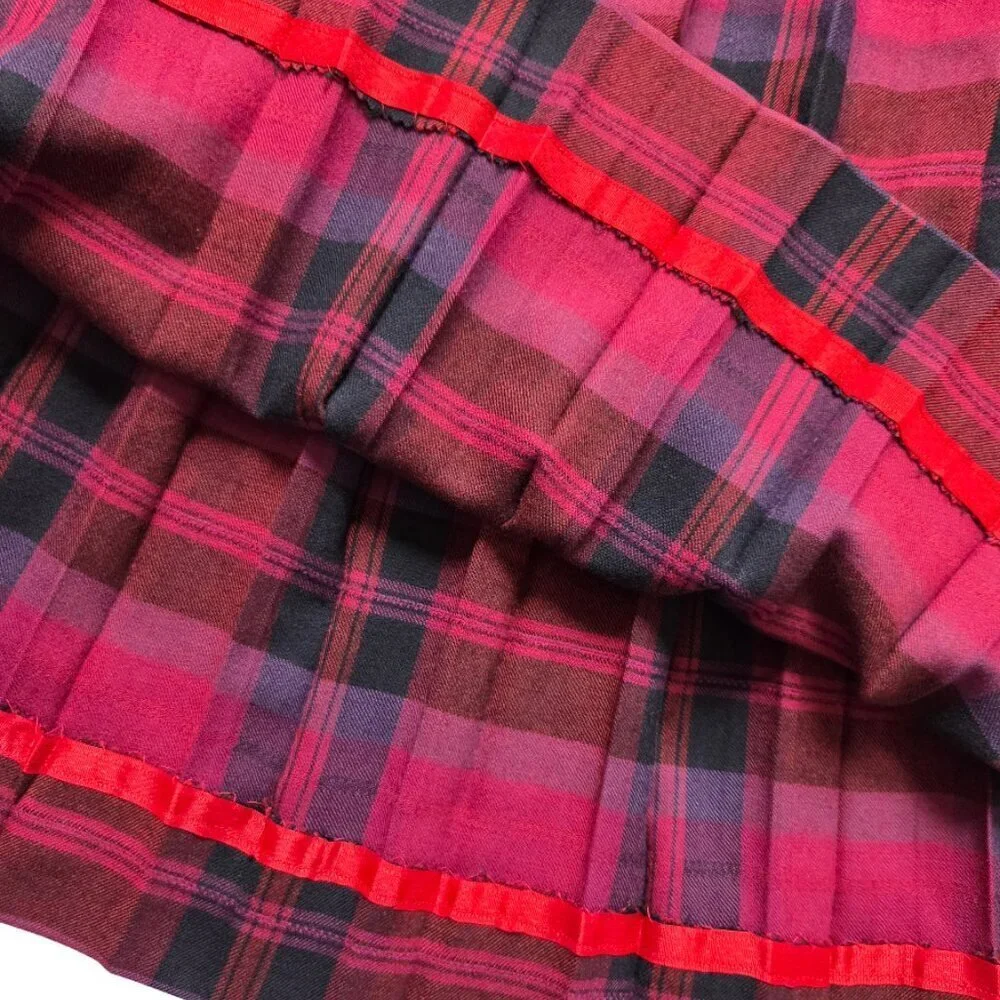 Vintage Evan-Picone Pleated Skirt 14 Worsted Wool Pink USA Midi Skirt 70s/80s